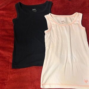 Justice Black and Light Pink Kids Tank Tops Bundle